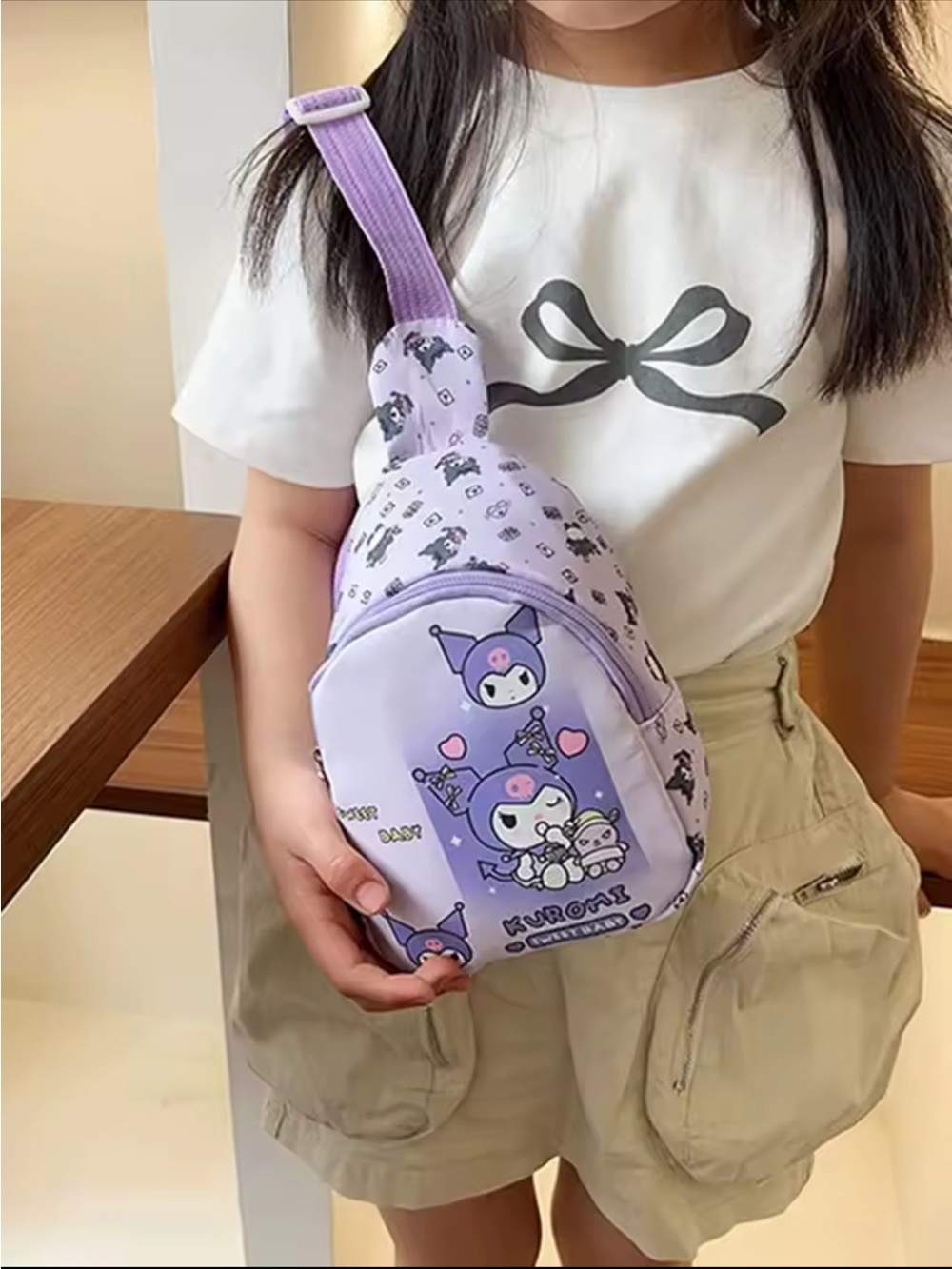 Lavender Cute Character Sling Bag for Women